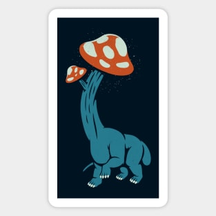 Mushroom Dinosaur Brachiosaurus by Tobe Fonseca Magnet